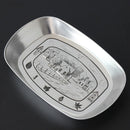 Axyaa Stainless Steel Vintage Food Tray Set for Home Kitchen Organization