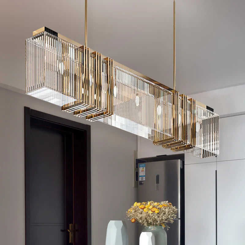 Axyaa Gold Lustre Steel Pendant Lighting for Dining Room