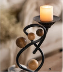 Wrought Iron Candle Holder for Home Decor by Axyaa - Rustic Style Ornament