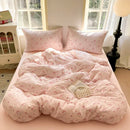 Axyaa Queen Size Strawberry Bedding Set: Duvet Cover, Bed Sheet, Pillowcase