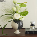 Cow Print Ceramic Vase by Axyaa - Flower Vessel for Desktop Decor