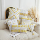 Axyaa Boho Cotton Tufted Tassel Pillowcase Set
