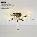 Axyaa Glass Ball LED Ceiling Light - Nordic Modern Living Room Bedroom Lighting