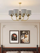 Axyaa Polka Dots Chandelier: Retro Style Round Pendant Lamp for Home Decor