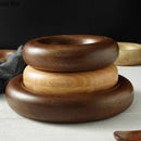 Axya Solid Wood Dim Sum Plate - Restaurant Dessert Bread Molecular Cuisine Display Plate