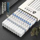 Ceramic Chopsticks Set by Axyaa: Anti-bacterial, Anti-mould, Non-slip, High Temperature Resistant