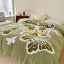 Axyaa 5D Butterfly Embossed Fleece Blanket | Queen Size | Thick & Cozy Plush Bedspread