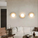 Axyaa Yellow Cave Stone LED Wall Lights Nordic Modern Glass Globe Bedside Sconce
