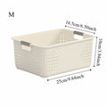 Axyaa Plastic Desktop Storage Basket Stackable Rack Hollow-out Design Multi-purpose Bin