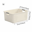 Axyaa Plastic Desktop Storage Basket Stackable Rack Hollow-out Design Multi-purpose Bin
