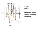 Brass Snowflake Gypsum Pendant Light for Living Room by Axyaa