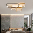 Axyaa Modern LED Chandelier with Remote Control Dimmable Ceiling Light