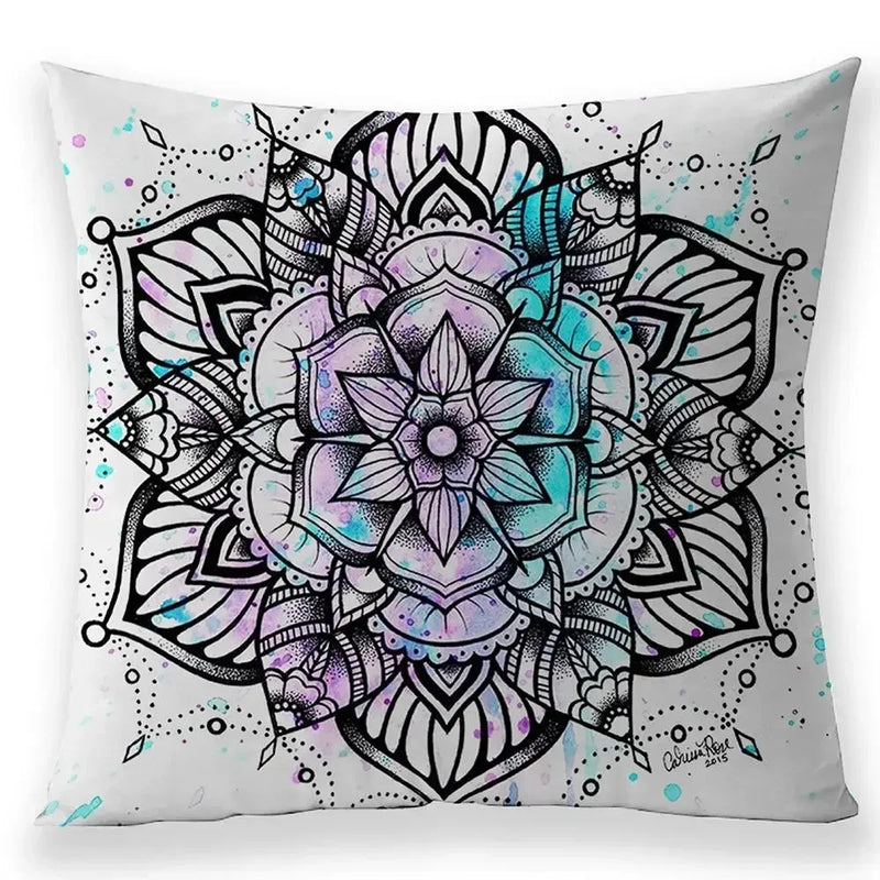 Axyaa Bohemian Mandala Pillow Case - 45*45 cm - Linen Pillowcases