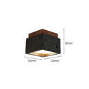 Axyaa Black Cave Stone Ceiling Light for Retro Medieval Hallway & Balcony