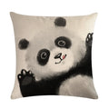 Axyaa Cartoon Cat Linen Pillow Cover for Leisure Sofa Chair Decor 45*45cm