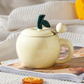 Axyaa Apple Ceramic Coffee Cup Set for Couples - Creative Christmas Gift