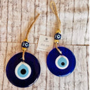 Axyaa Blue Evil Eye Glass Wall Hanging Home Protection Charm Wall Decor