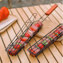 Axyaa Wooden Handle BBQ Cage - Outdoor Camping Grill Rack