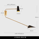 Axyaa Double Head Swing Arm Wall Lamp LED E27 Black/White/Gold Bedroom Living Room