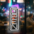 Axyaa Vertical LED Neon Open Sign - Ultra Bright for Store Promotions