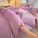 Axyaa Milk Velvet High Gram Duvet Cover - Thick & Warm Large Double Bedding