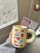 Axya Chubby Mug Set, Ceramic Coffee Cups, Retro American Design