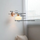 Axyaa Iron Wood LED Wall Light with Pull Chain Switch & White Glass Rotation