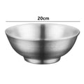 Axyaa Double-layer Insulated Stainless Steel Rice Bowl Multi-size Noodle Bowl