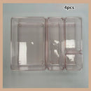 Axyaa Transparent Drawer Storage Box: Kitchen Tableware Cosmetics Organizer