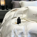 Axyaa Hollow-carved Queen Bedding Set in Lyocell with Cotton Sheets - High End Quality