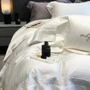 Axyaa Hollow-carved Queen Bedding Set in Lyocell with Cotton Sheets - High End Quality