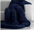 Axyaa Chenille Chunky Knit Blanket - Cozy, Warm & Thick Handmade Throw