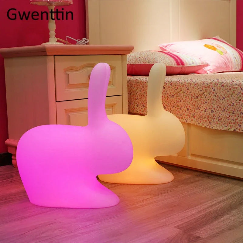 Axyaa RGB Small Rabbit Night Light with Remote Control for Kids' Bedroom