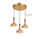 Axyaa Copper LED Glass Pendant Light Fixture Vintage Hanging Lamp