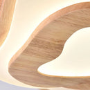 Axyaa Nordic Wood LED Ceiling Chandelier with Remote Control for Home Décor