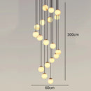 Axyaa Staircase Chandeliers for Living Room LED Pendant Light Lamps