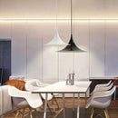 Axyaa Trumpet LED Chandelier: Minimalist Luxury Saucer Shape for Restaurant, Bar & Study