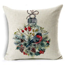 Axyaa Christmas Birds Garland Cushion Cover