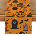 Axyaa Halloween Pumpkin Head Table Runner Dining Table Decorations