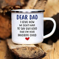 Axyaa Classic Print Enamel Coffee Cup - Funny Father's Day Gift Mug