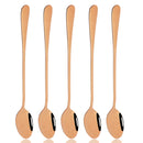 Axyaa Stainless Steel Long Handle Spoon Set - 5 Pcs Flatware Set