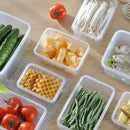 Axyaa Rectangular Refrigerator Storage Box with Lid: Plastic Crisper for Fresh Food