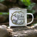 Witchy Enamel Mug, Camping & Outdoor Campfire Cup - Axyaa Brand