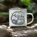 Witchy Enamel Mug, Camping & Outdoor Campfire Cup - Axyaa Brand