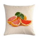 Axyaa Pineapple Orange Fruit Plant Linen Pillowcase 45*45cm