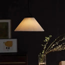 Cream Pleated Pendant Light for Living Room | Axyaa Chandelier | Nordic Style Loft Hanging Lamp