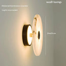 Axyaa Marble Mushroom Table Lamps Orange Black for Bedside Living Room