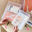 Axyaa Transparent Snap File Storage Box Set - Multi-purpose Magazine Holder