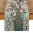 Axyaa Birdcage Floral Table Runner for Elegant Home and Wedding Decor