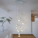 Axyaa Water Droplet Crystal LED Chandelier, Modern Luxury Pendant Light